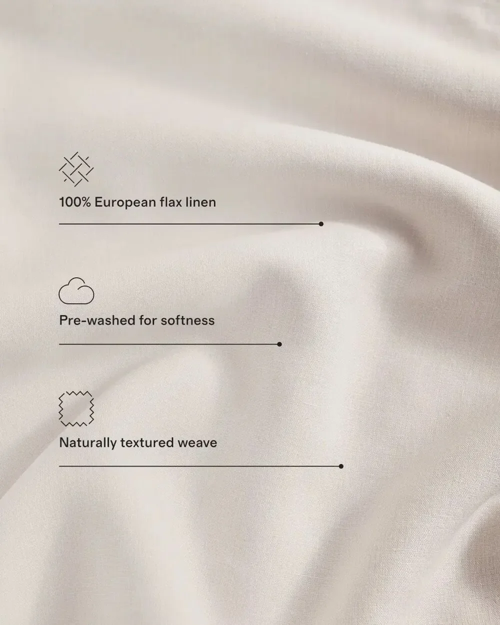 QUINCE European Linen Duvet Cover - Bluish Grey -Queen/FULL